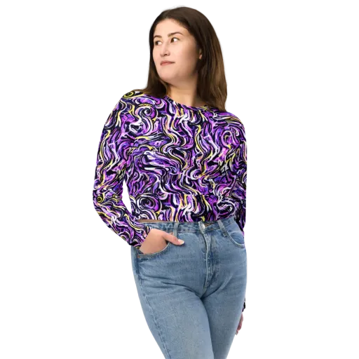 Electric Quicksilver on a Long Sleeve Crop Top