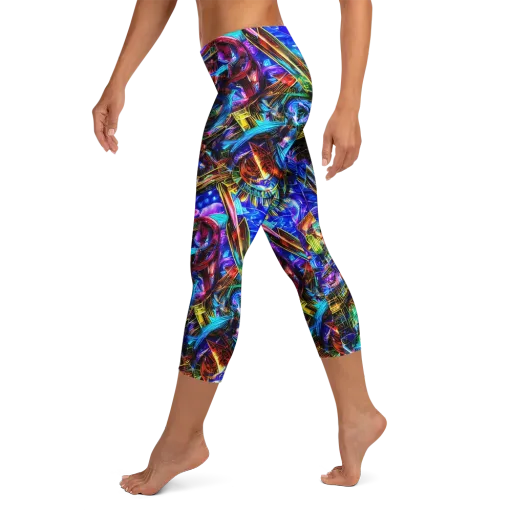 Cyber Flux on a Capri Leggings