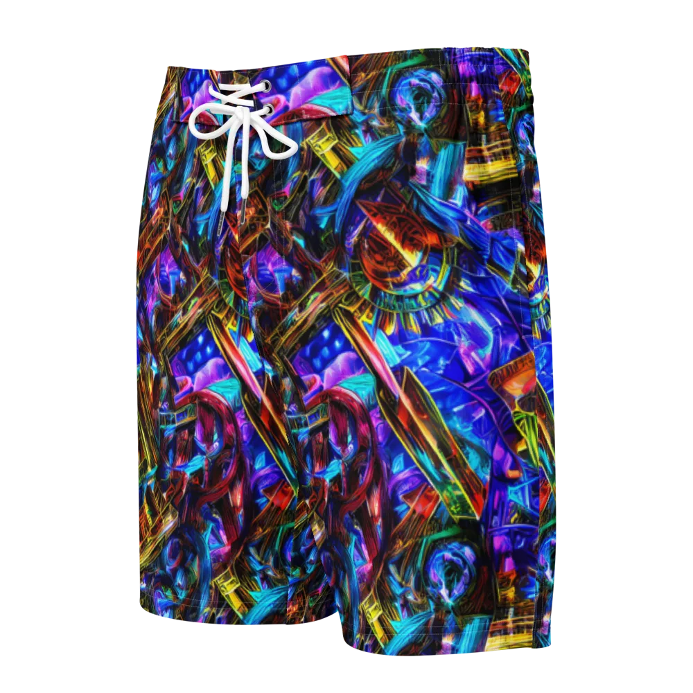 Cyber Flux on Men's Board Shorts — Front