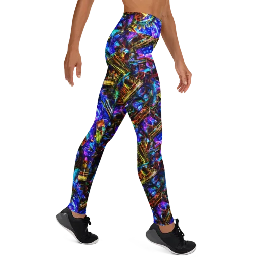 Cyber Flux on a Yoga Leggings
