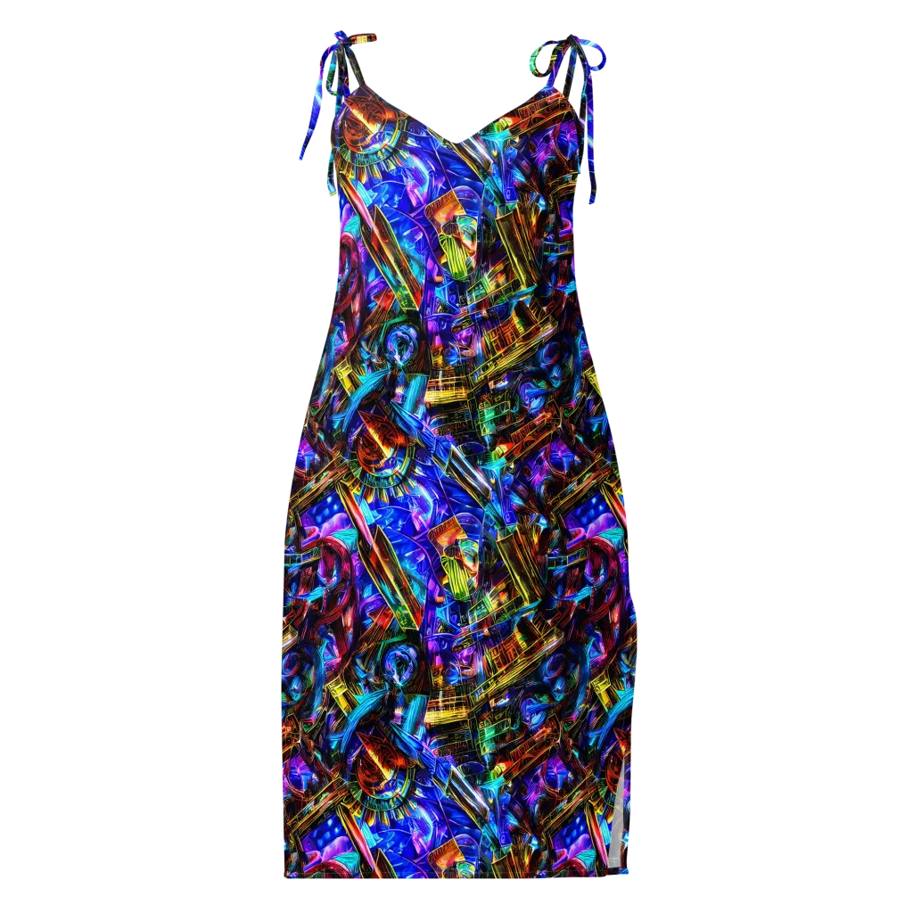 Cyber Flux on Slip Dress — Front