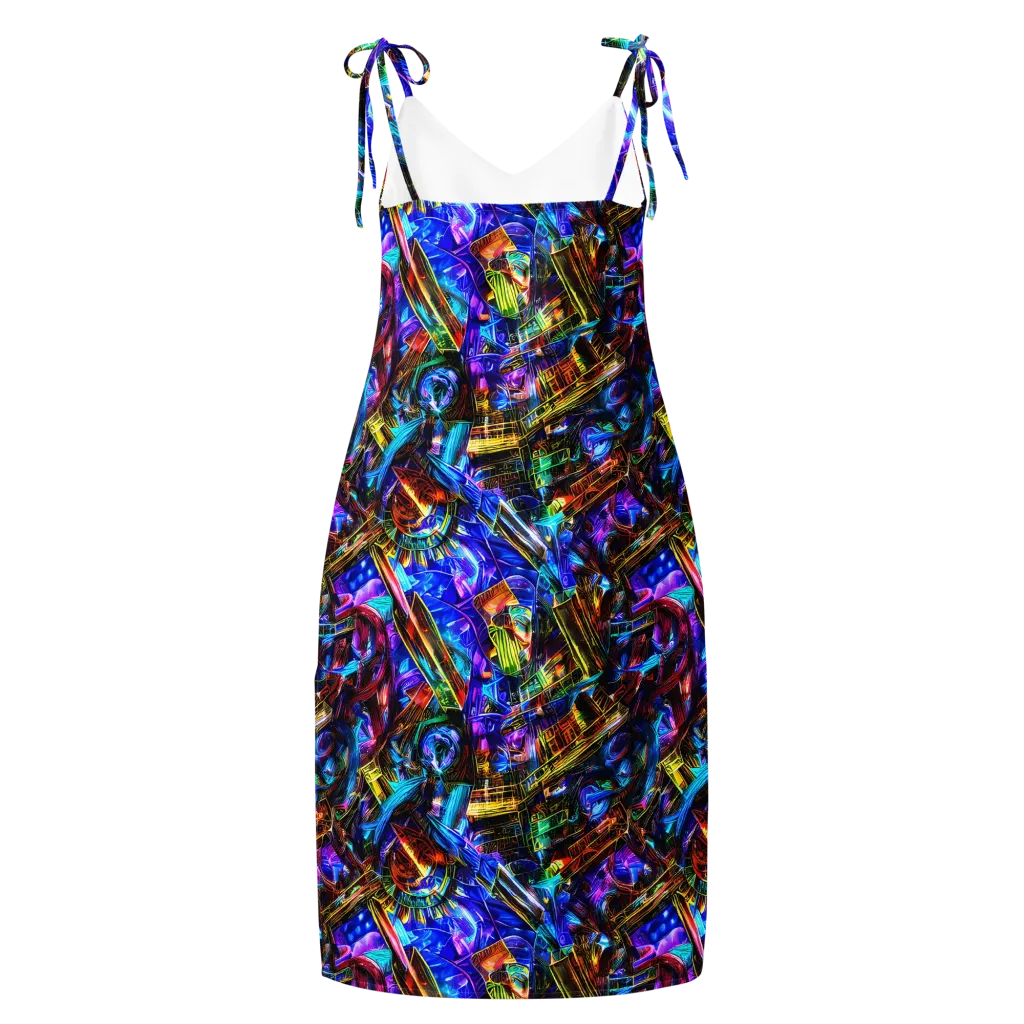 Cyber Flux on Slip Dress — Back