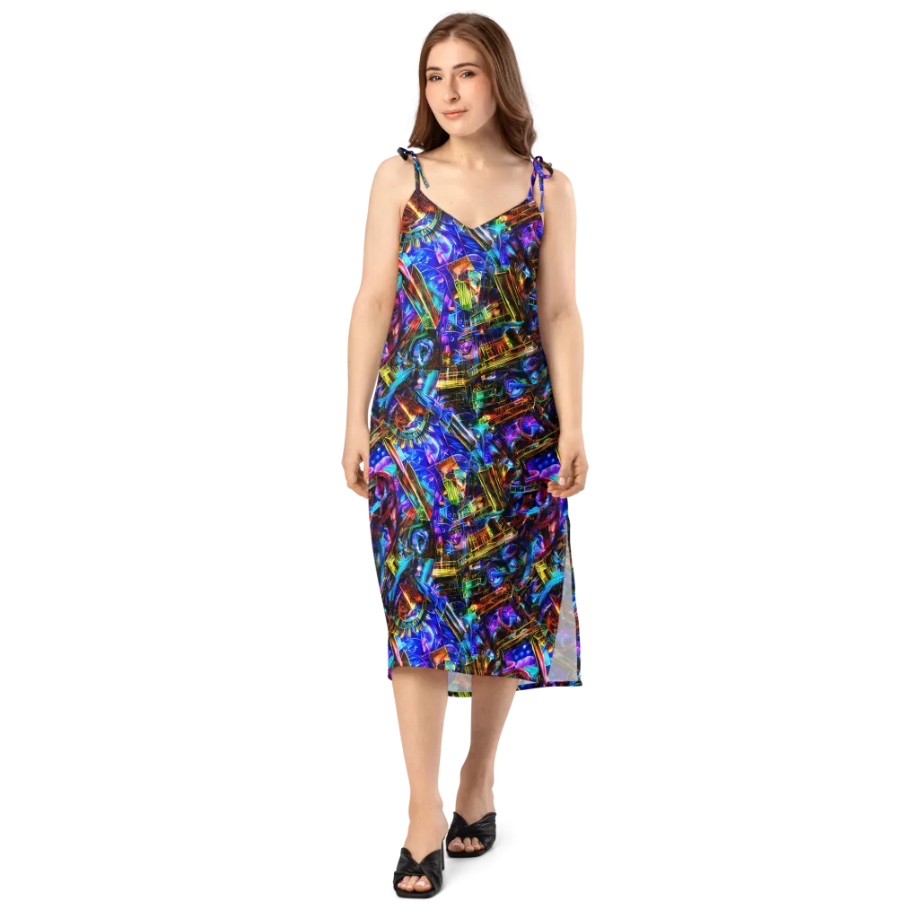 Cyber Flux on Slip Dress — Front