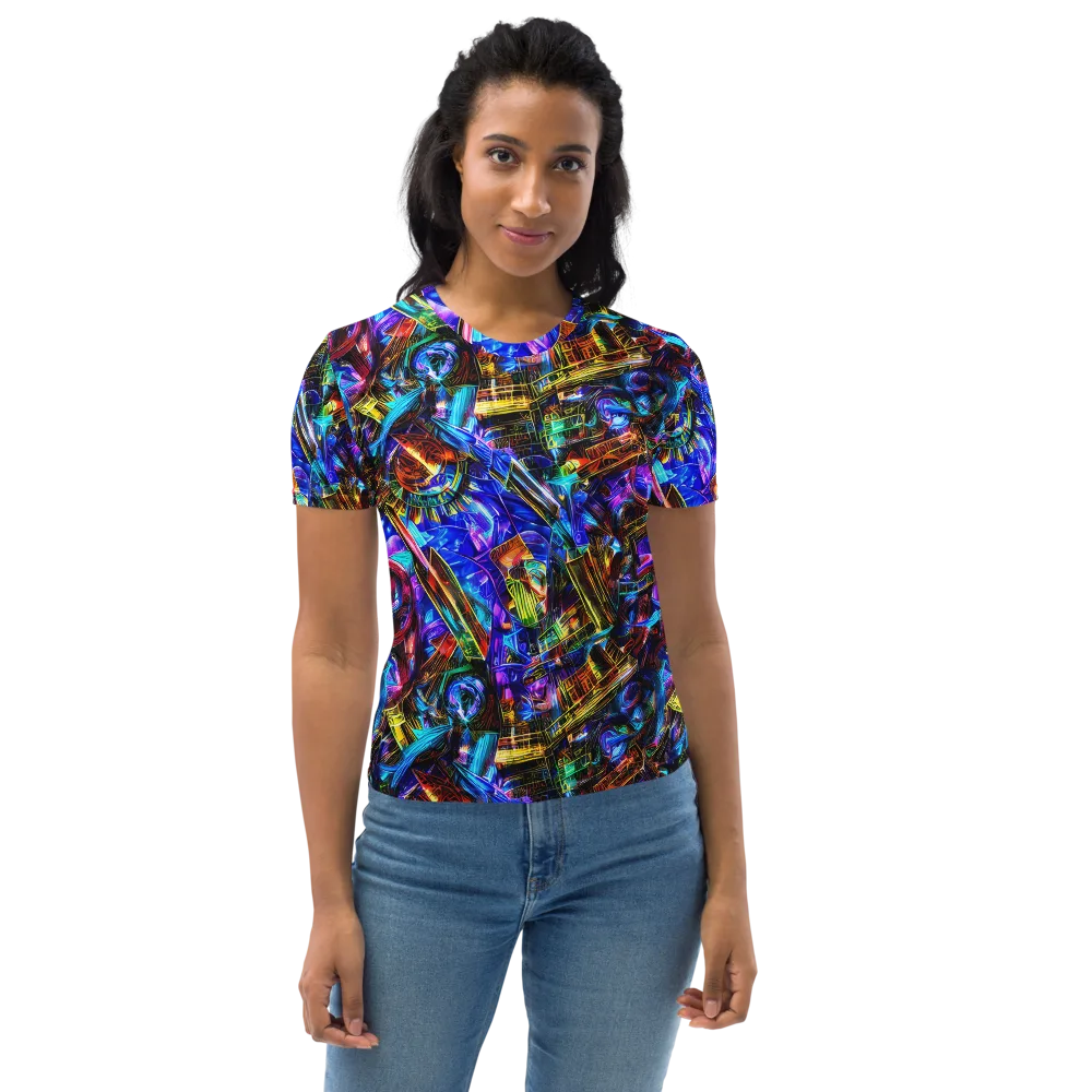 Cyber Flux on Women's Crew Neck T-Shirt — Front