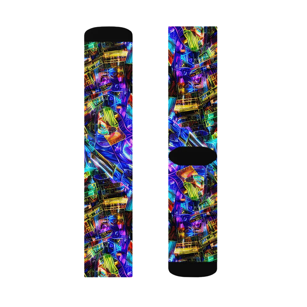 Cyber Flux on Socks — Right Sock