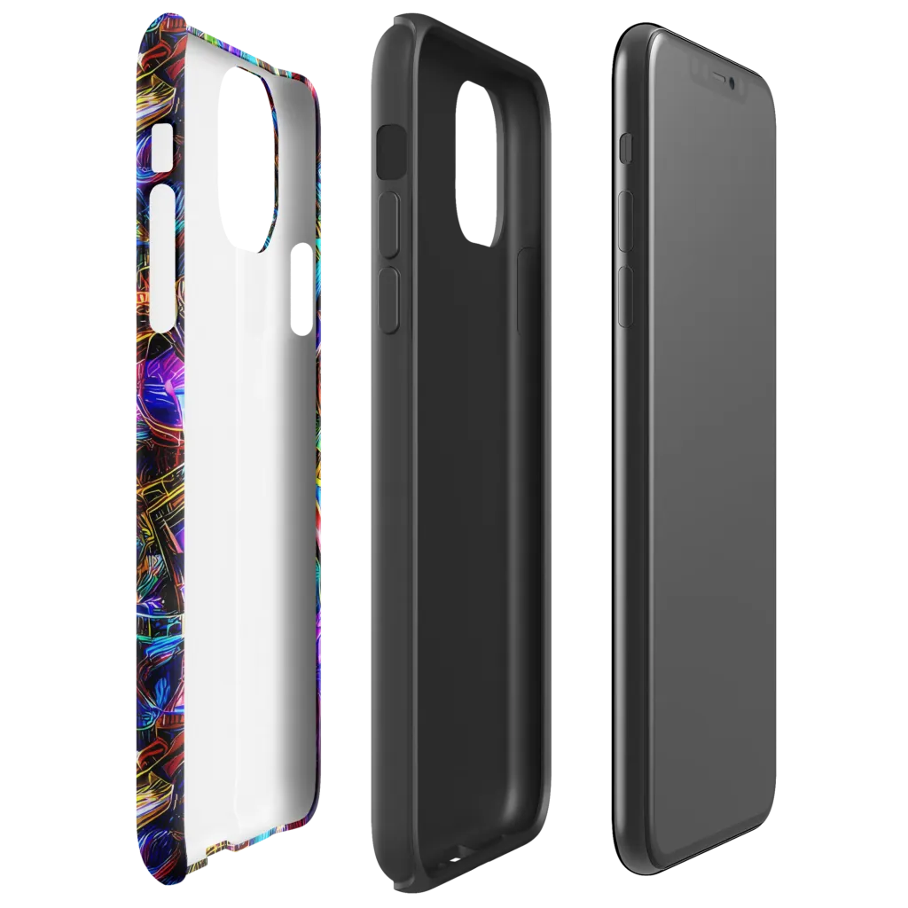 Cyber Flux on Tough Case for iPhone® — Right