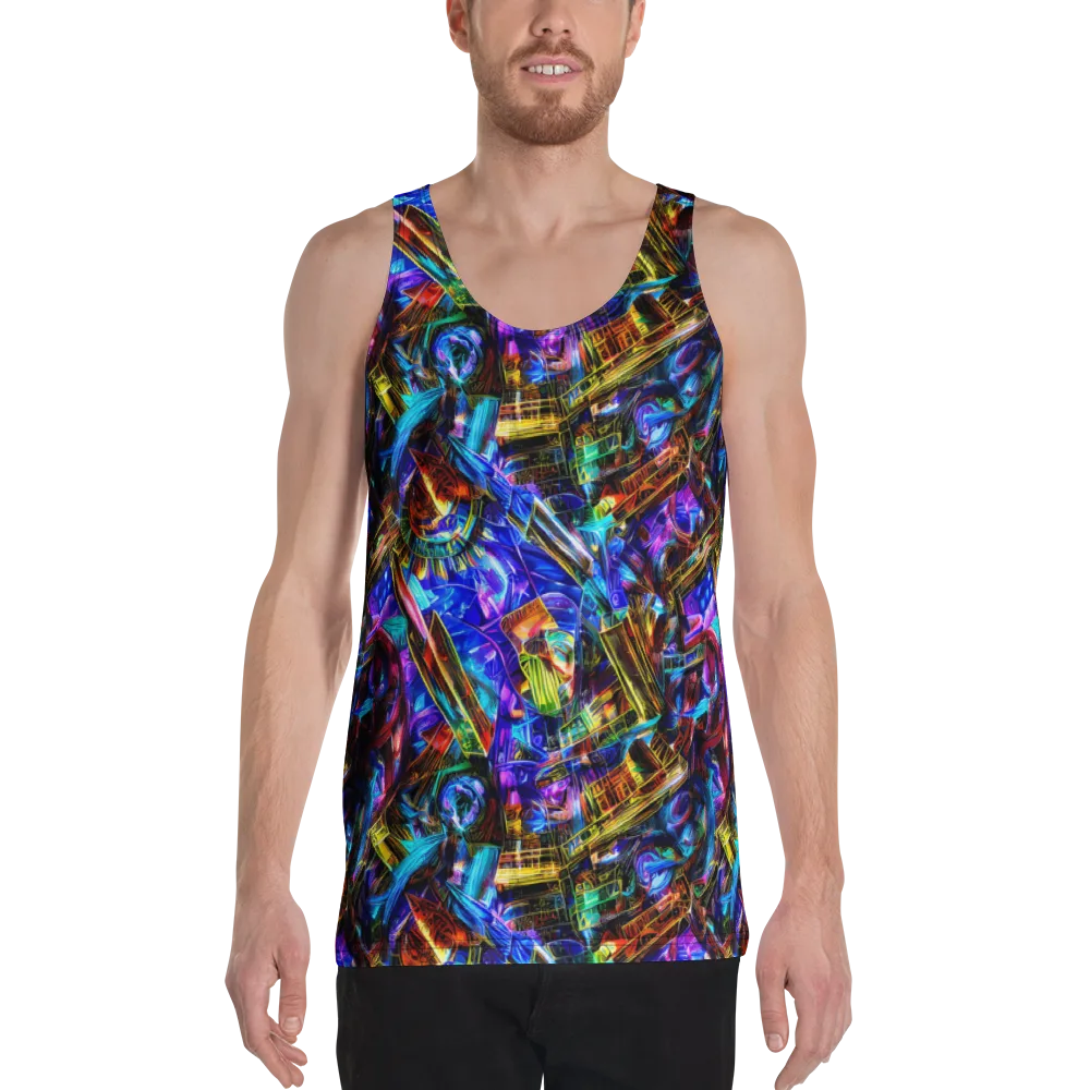 Cyber Flux on Men's Tank Top — Front