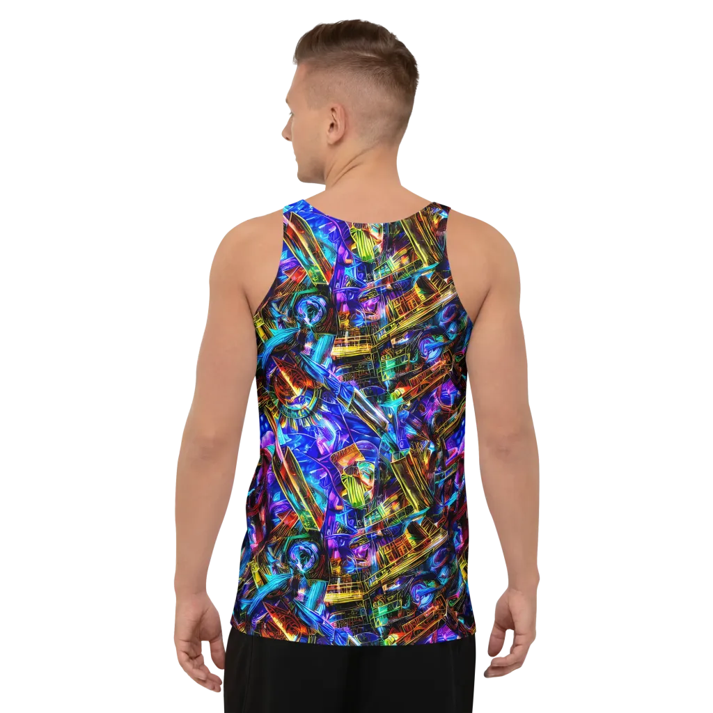 Cyber Flux on Men's Tank Top — Back
