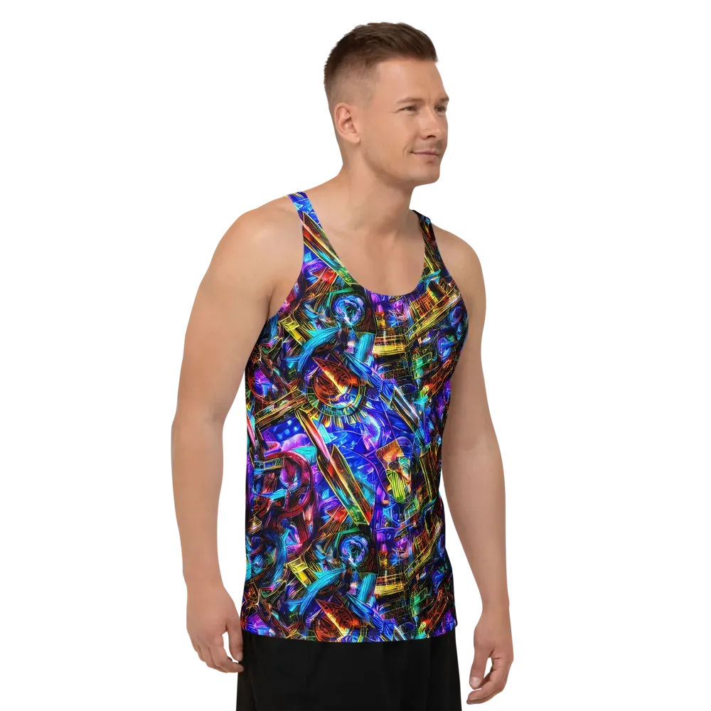 Cyber Flux on Men's Tank Top — Right Front