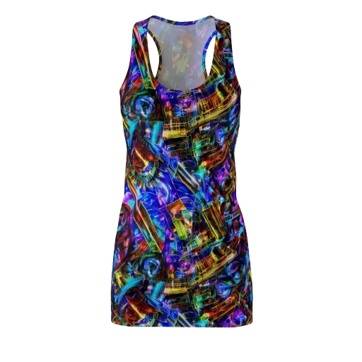 Cyber Flux on a Racerback Dress