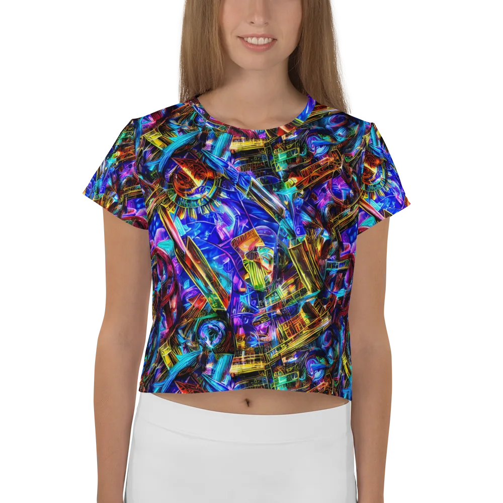 Cyber Flux on Crop Tee — Front