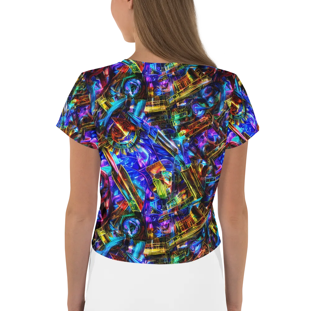 Cyber Flux on Crop Tee — Back