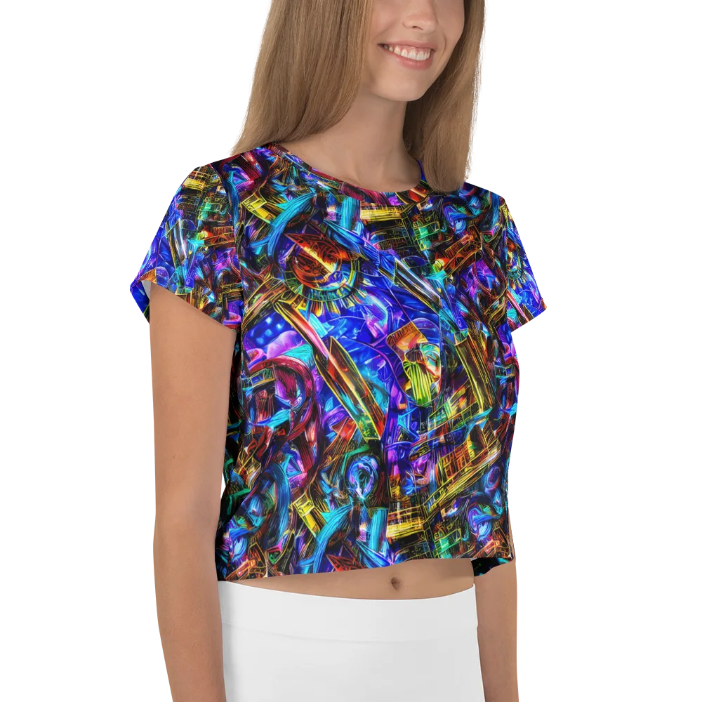 Cyber Flux on Crop Tee — Right