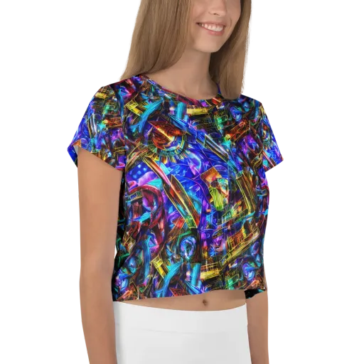 Cyber Flux on a Crop Tee