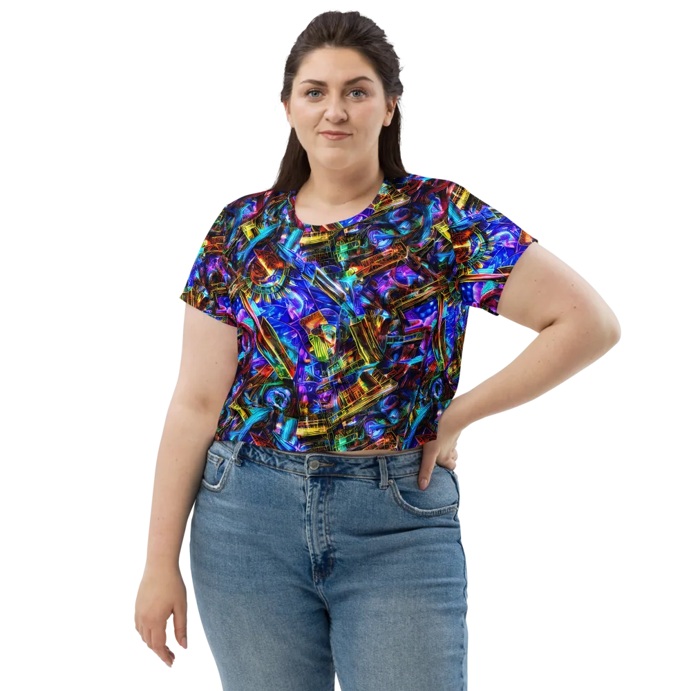 Cyber Flux on Crop Tee — Front