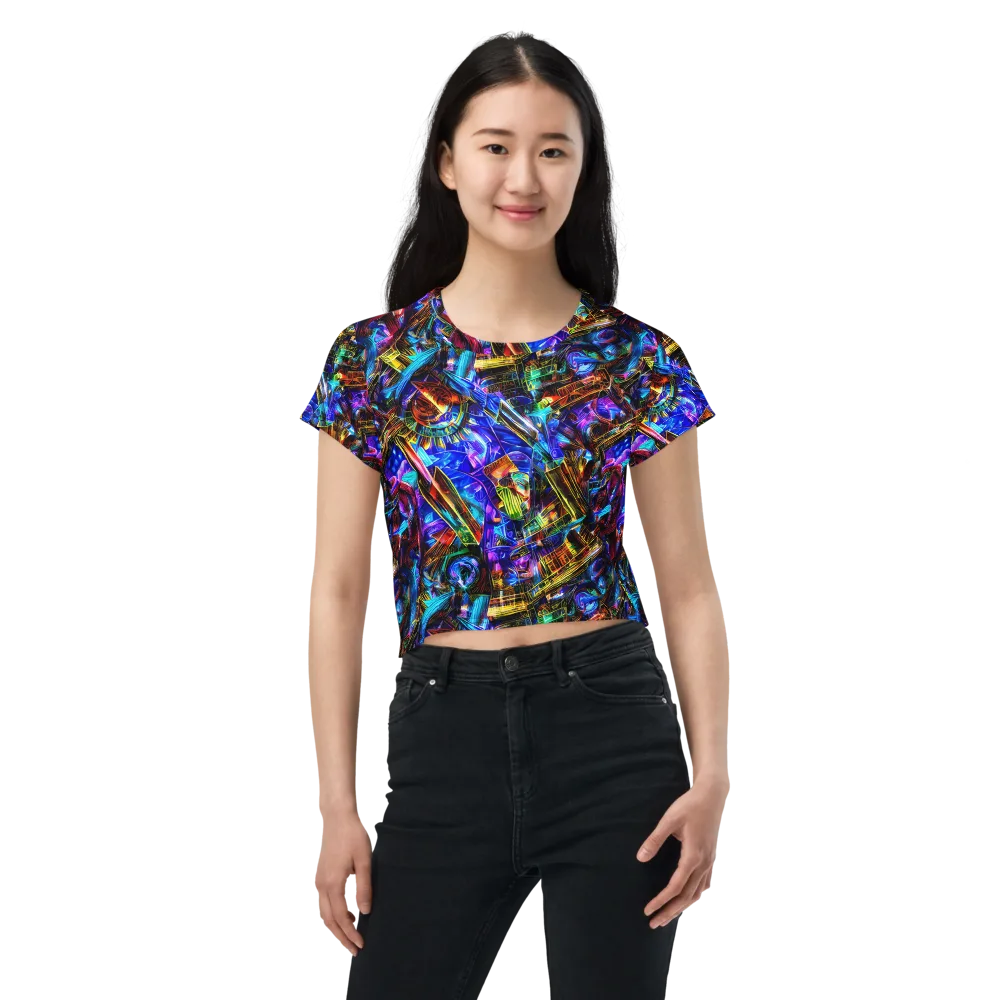 Cyber Flux on Crop Tee — Front