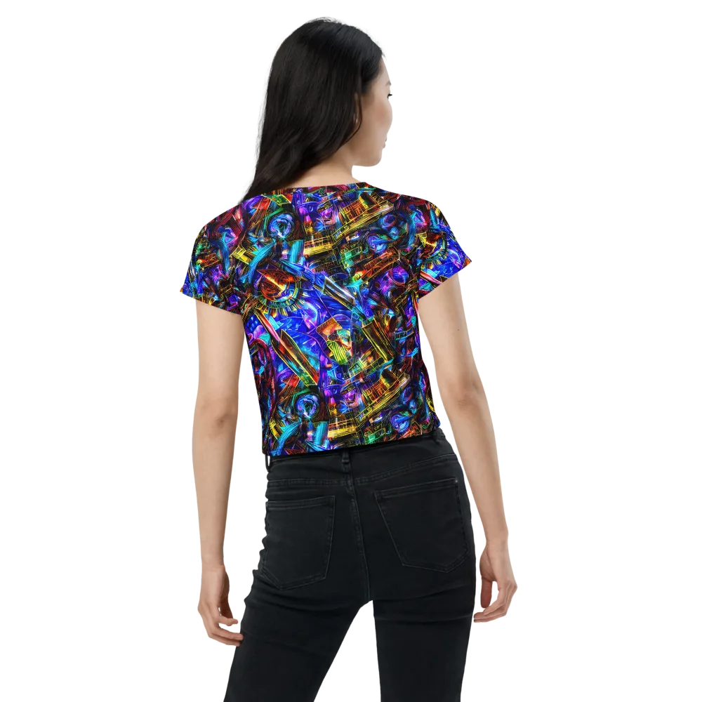 Cyber Flux on Crop Tee — Back