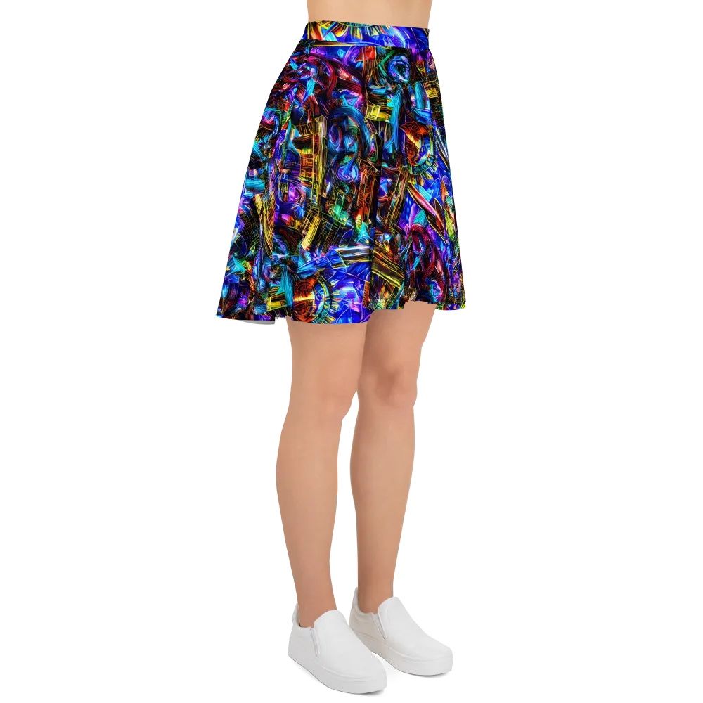 Cyber Flux on Skater Skirt — Right