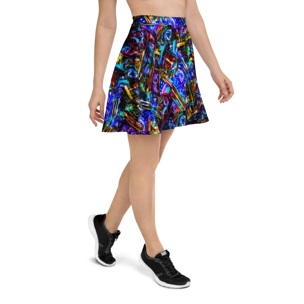 Cyber Flux on Skater Skirt — Right
