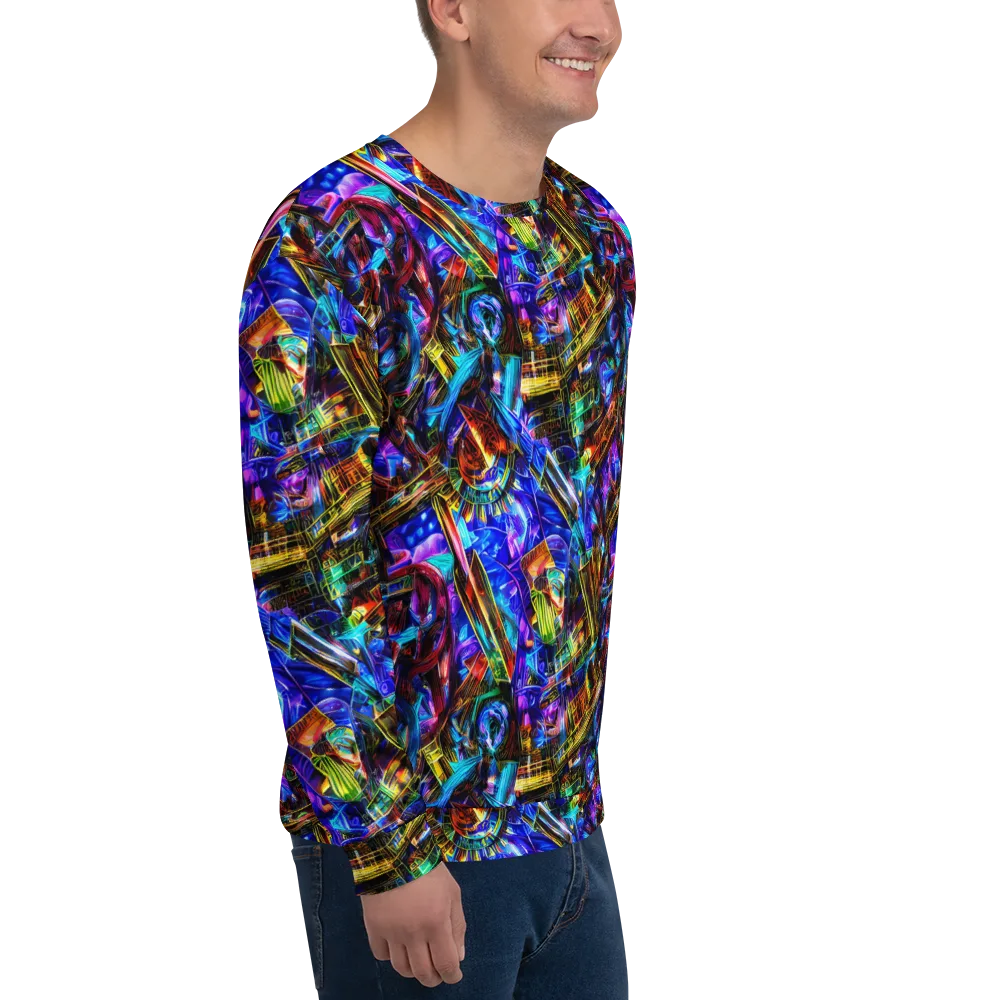 Cyber Flux on Sweatshirt — Right Front