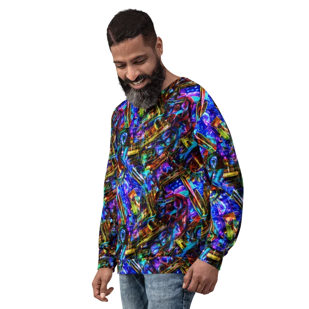 Cyber Flux on Sweatshirt — Left Front