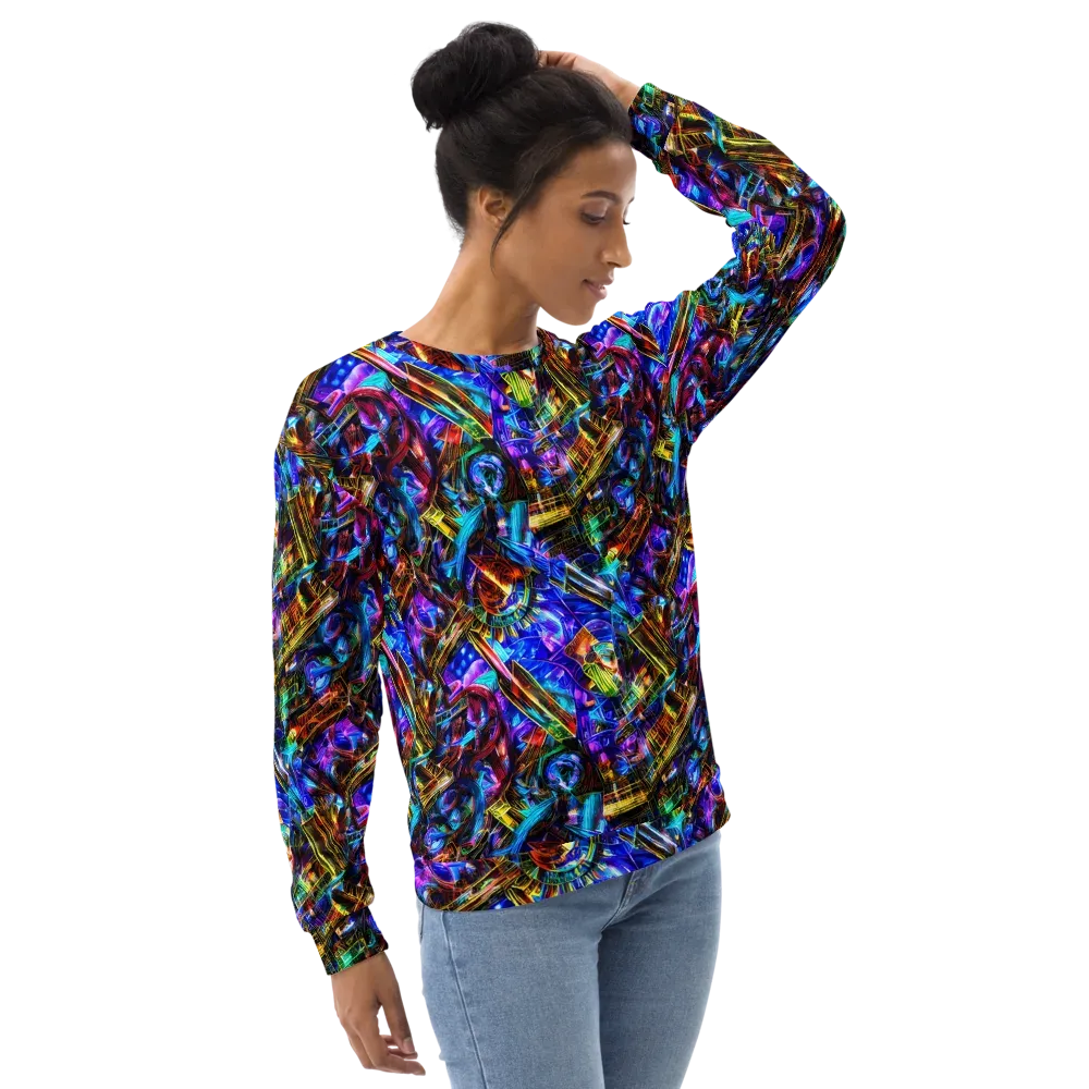 Cyber Flux on Sweatshirt — Right Front