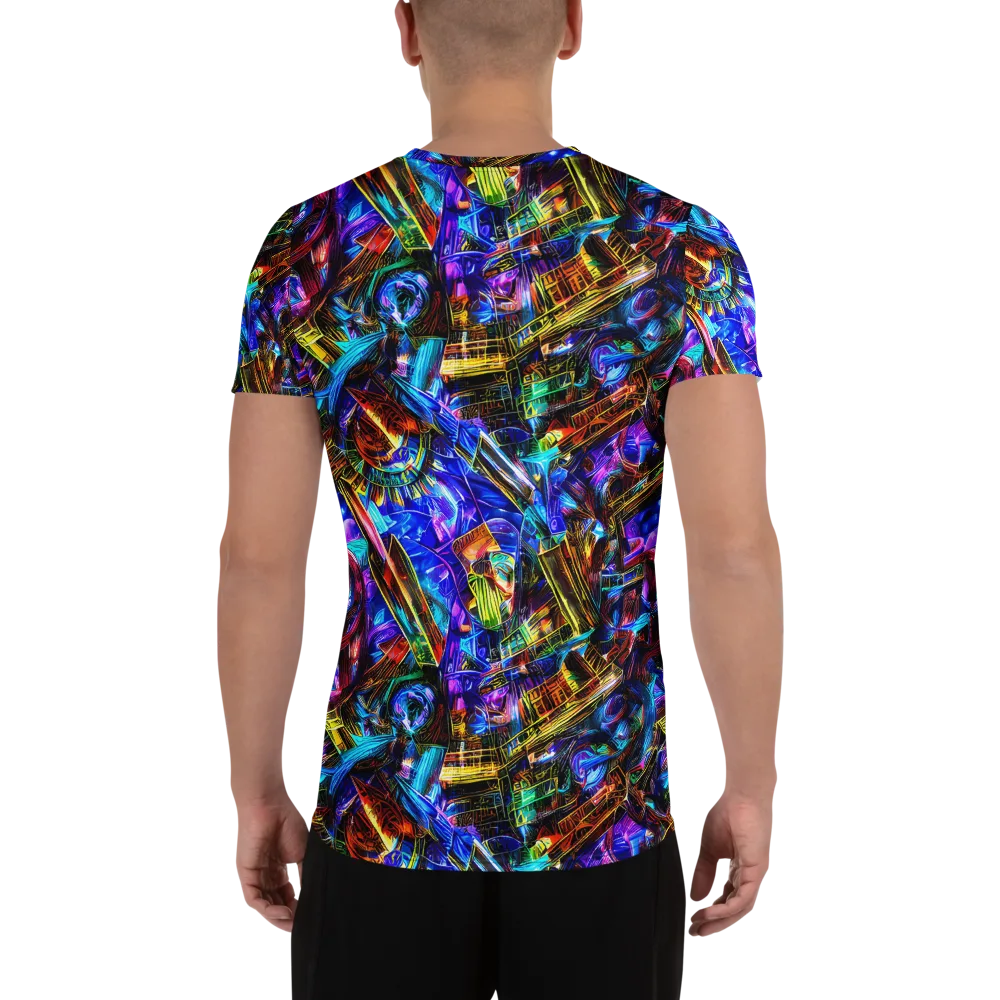 Cyber Flux on Men's Athletic T-Shirt — Back