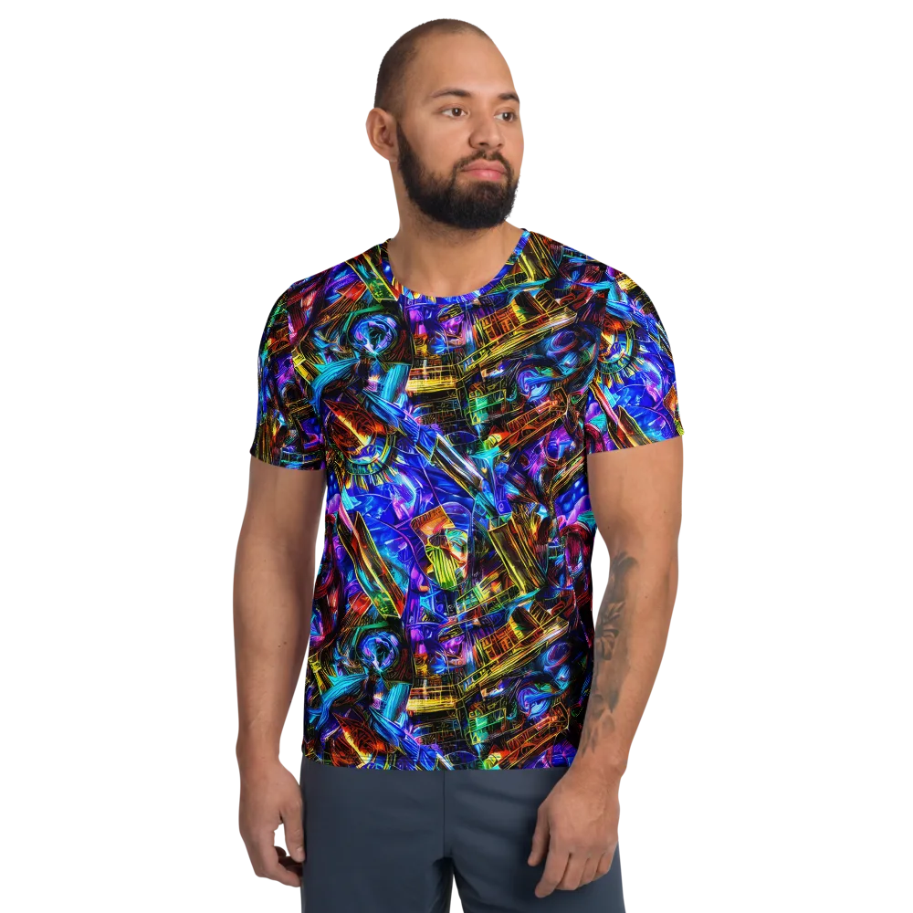 Cyber Flux on Men's Athletic T-Shirt — Front