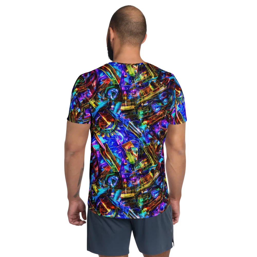 Cyber Flux on Men's Athletic T-Shirt — Back