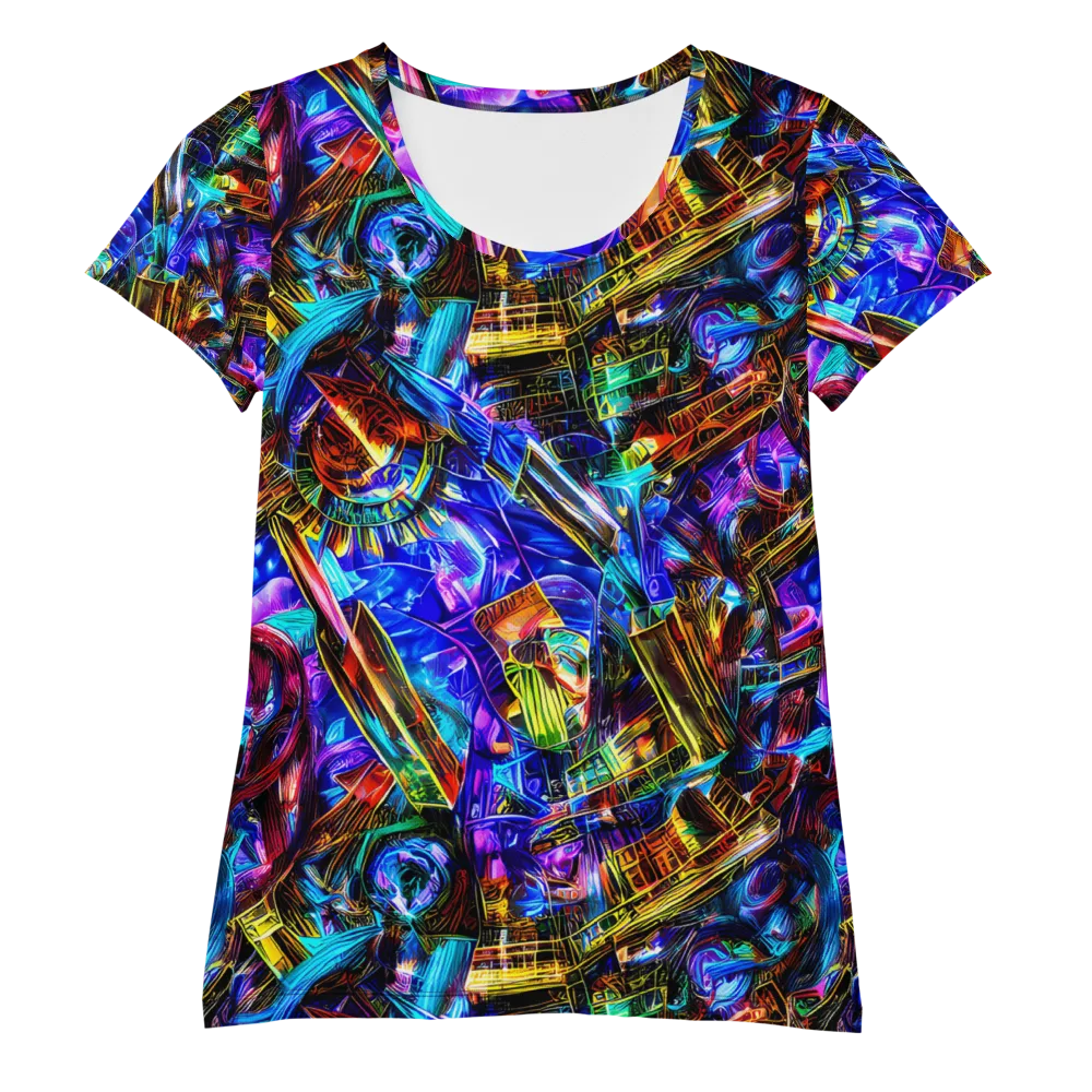 Cyber Flux on Women's Athletic T-Shirt — Front