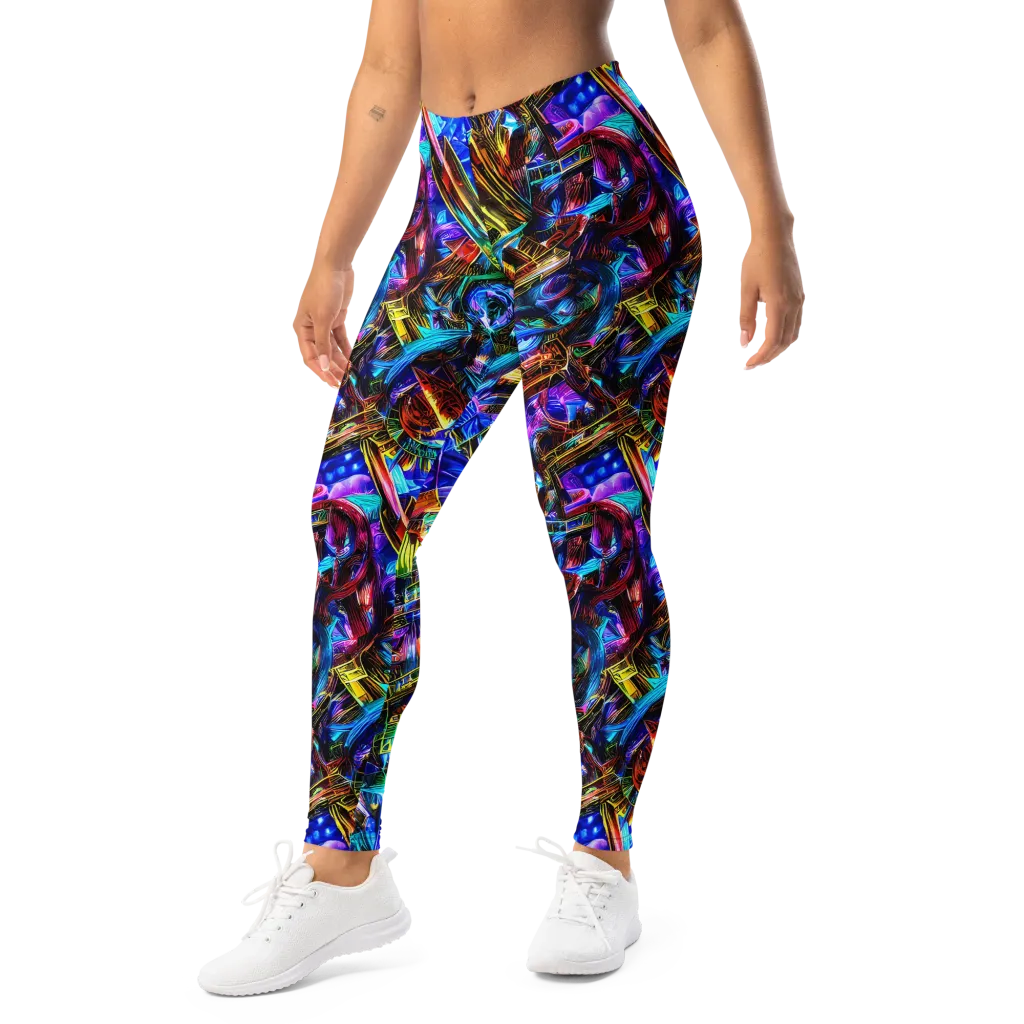 Cyber Flux on Leggings — Left Front