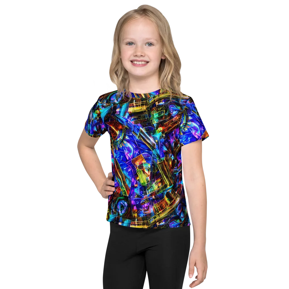 Cyber Flux on Kids Crew Neck T-Shirt — Front