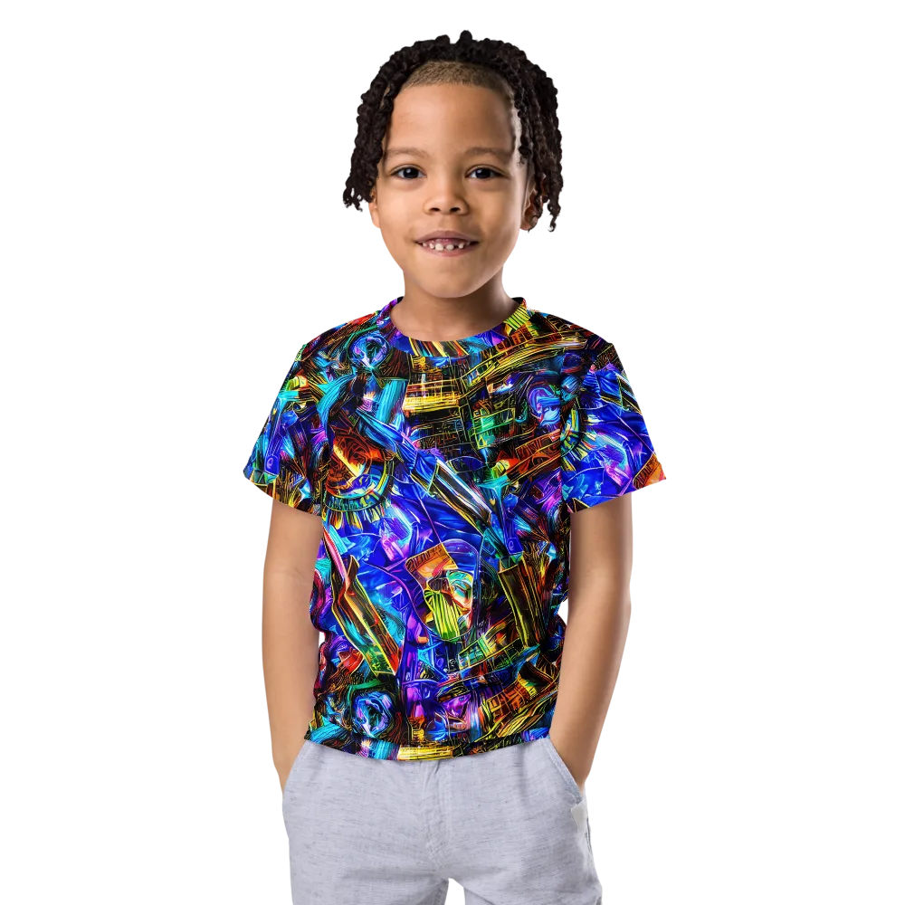 Cyber Flux on Kids Crew Neck T-Shirt — Front