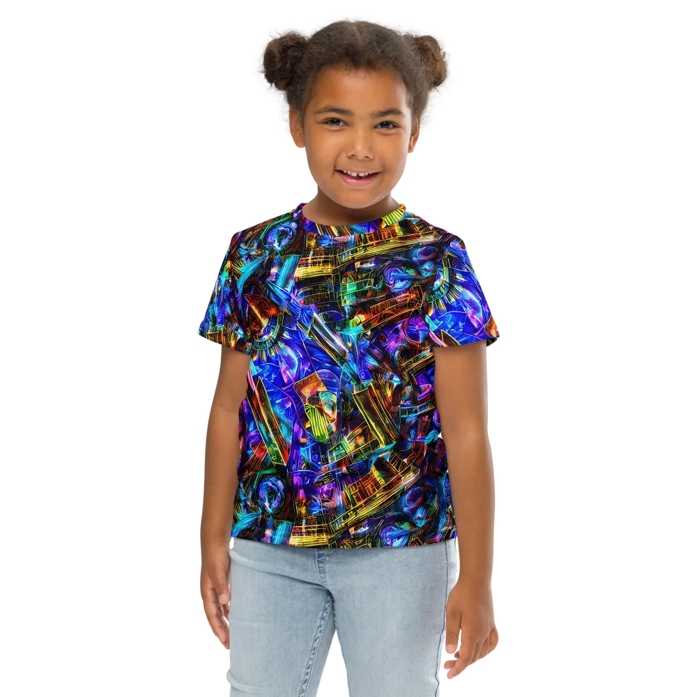 Cyber Flux on Kids Crew Neck T-Shirt — Front