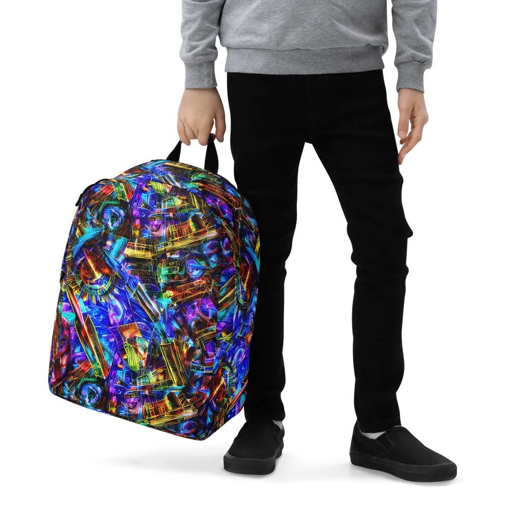 Cyber Flux on Minimalist Backpack — Zoomed-in