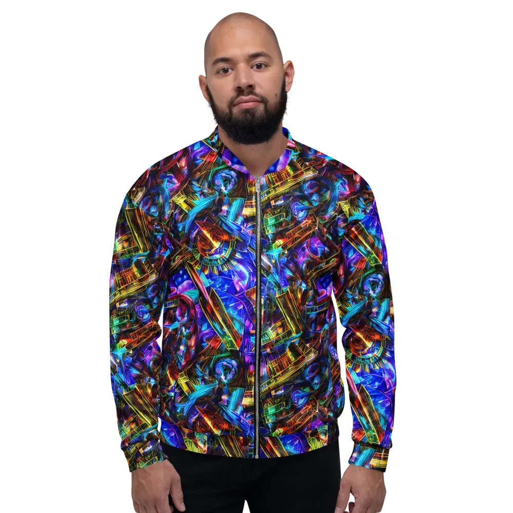Cyber Flux on Bomber Jacket — Front