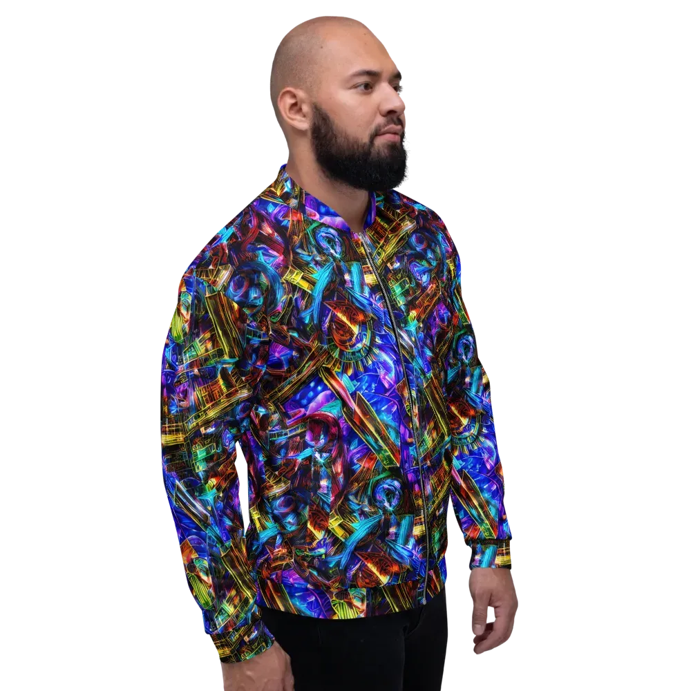 Cyber Flux on Bomber Jacket — Right