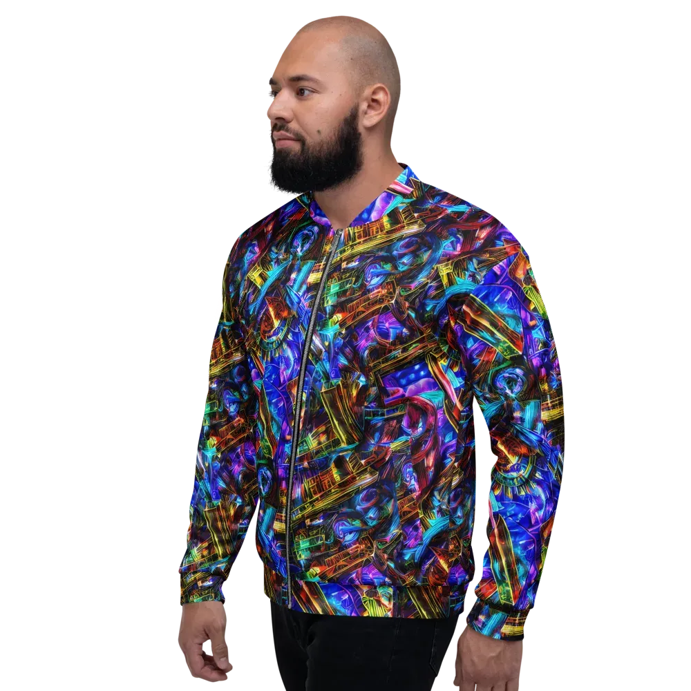 Cyber Flux on Bomber Jacket — Left