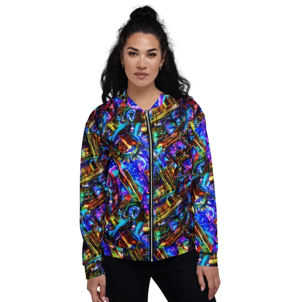 Cyber Flux on Bomber Jacket — Front