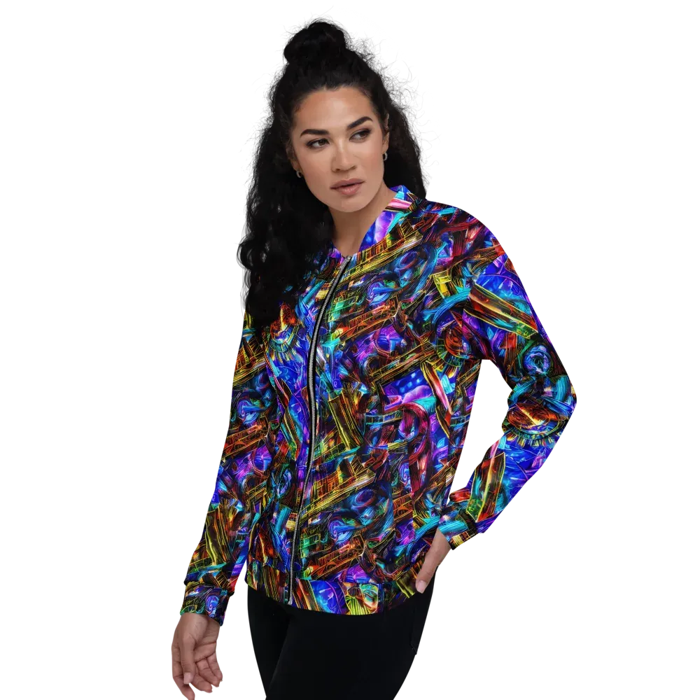 Cyber Flux on Bomber Jacket — Left