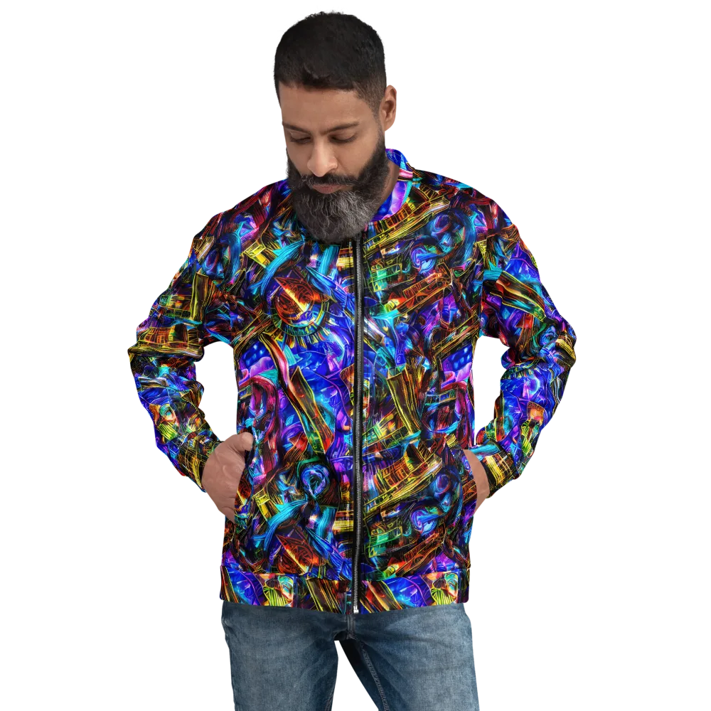 Cyber Flux on Bomber Jacket — Front