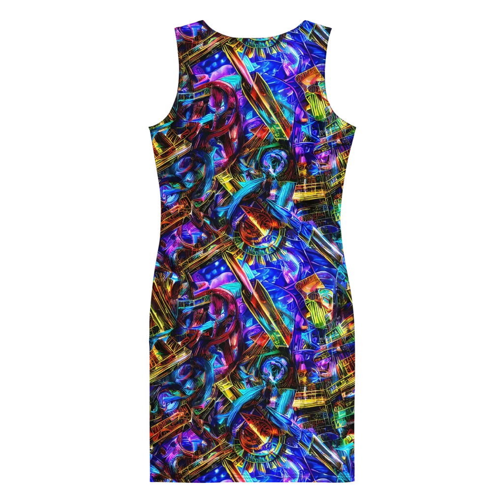 Cyber Flux on Bodycon Dress — Back