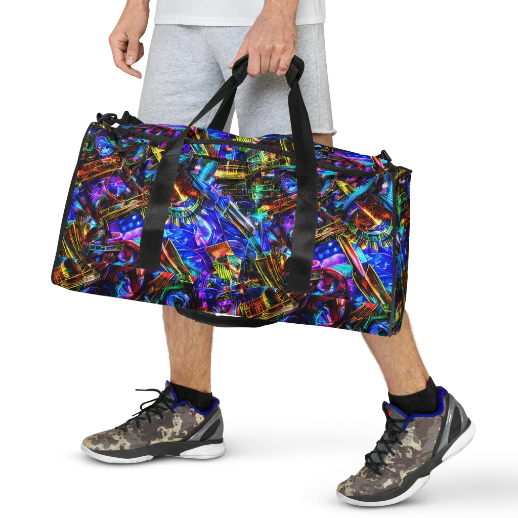 Cyber Flux on Duffle Bag — Front