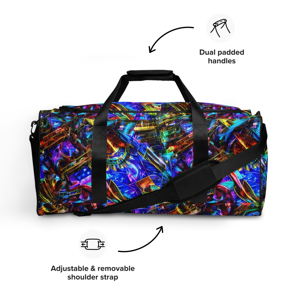 Cyber Flux on Duffle Bag — Front