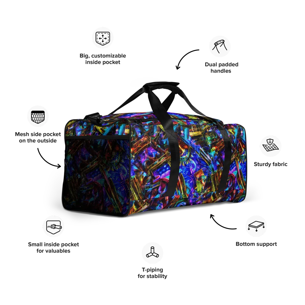 Cyber Flux on Duffle Bag — Right Front