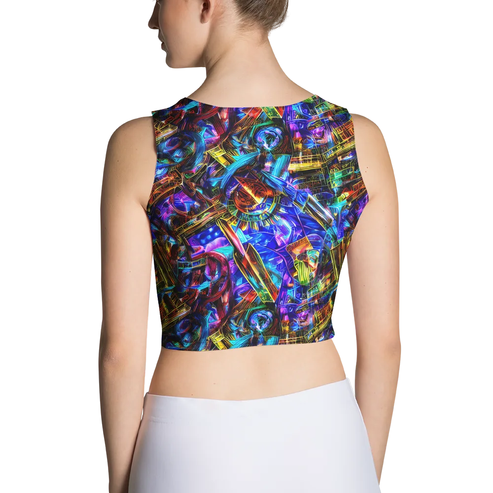 Cyber Flux on Crop Top — Back