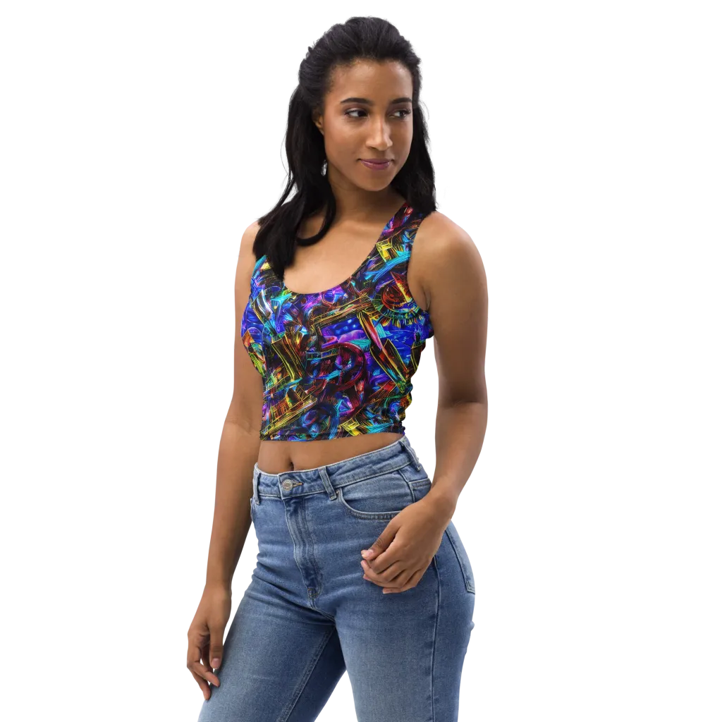 Cyber Flux on Crop Top — Left Front