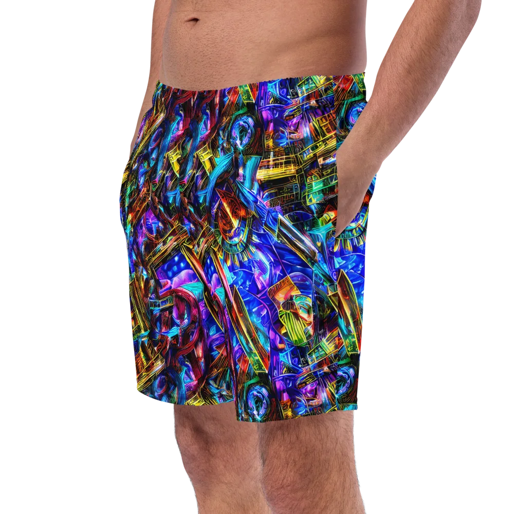 Cyber Flux on Swim Trunks — Left Front