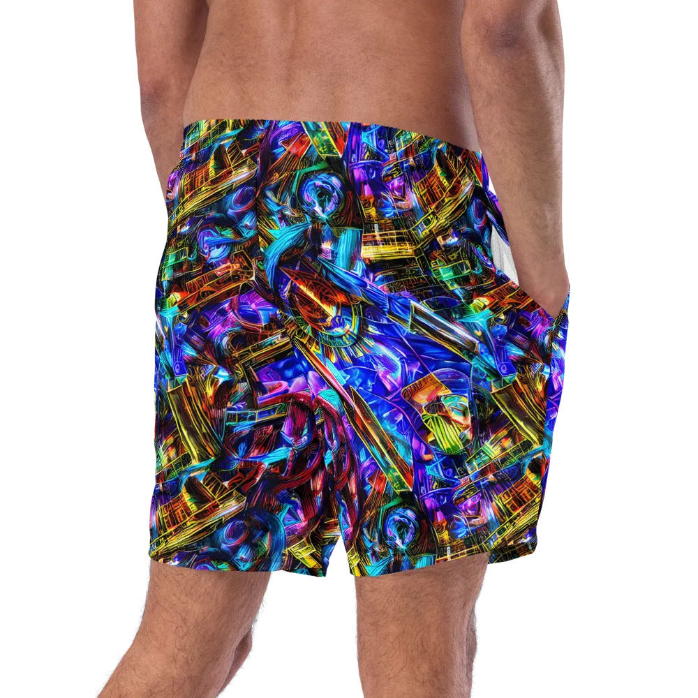 Cyber Flux on Swim Trunks — Right Back