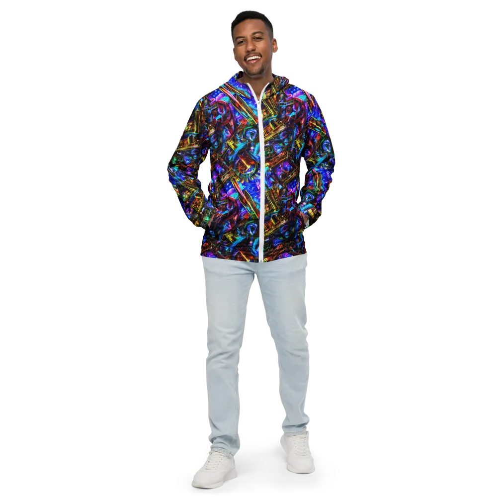 Cyber Flux on Men's Windbreaker — Front